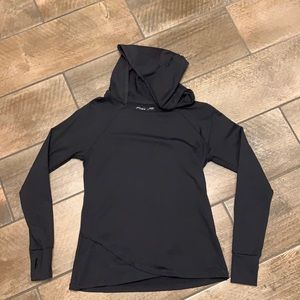 Zyia Black 87% nylon and 13% spandex hoodie
